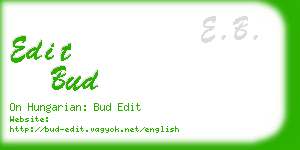 edit bud business card